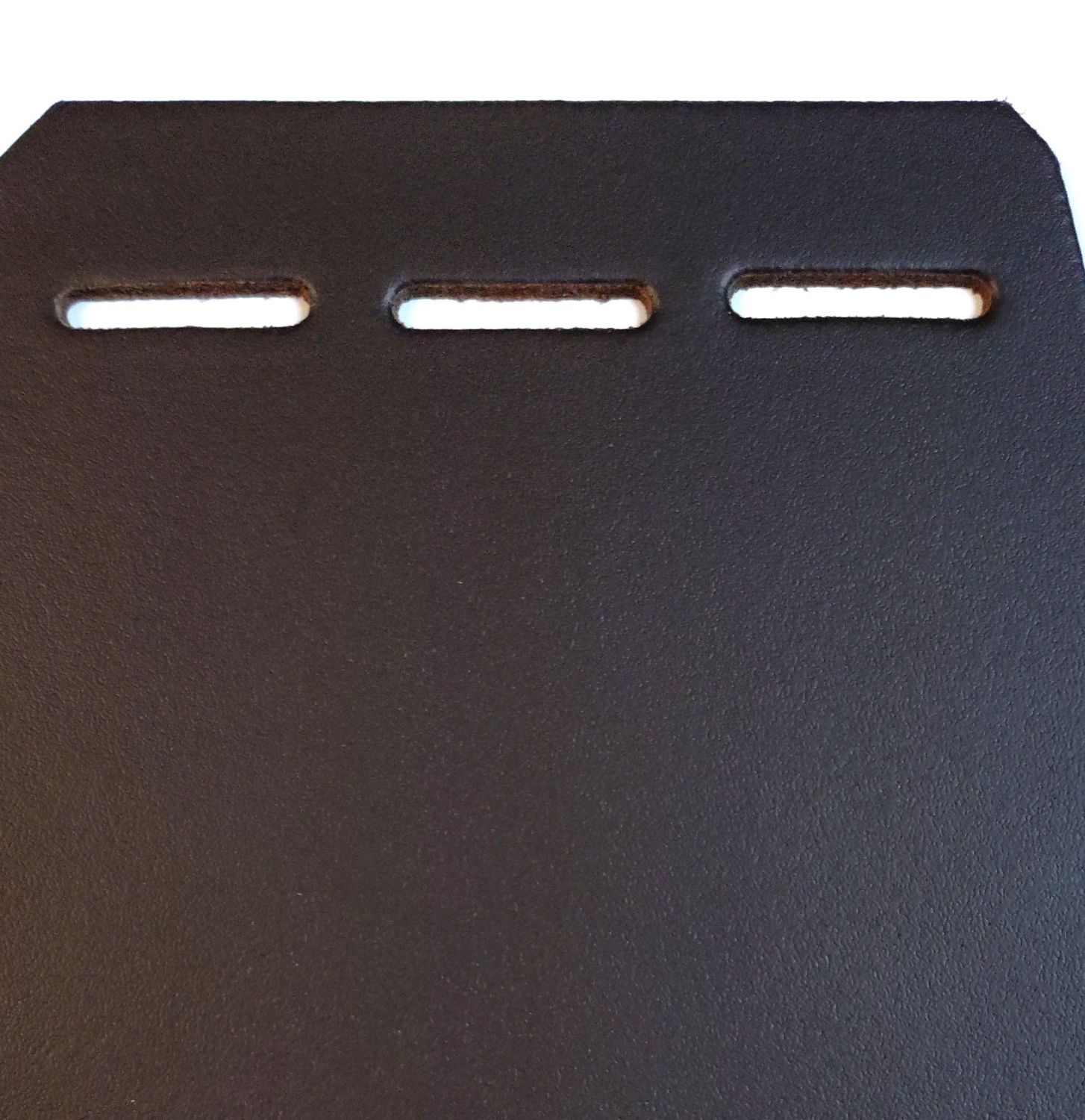 Pair Of Leather Horse Buckle Guards 1 Row - 3 Slots (Dark Brown)